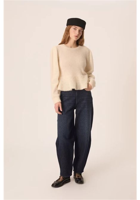 Des Petits Hauts Women's Bianca Cream Superfine Alpaca Peplum Sweater Des Petits Hauts |  | 1H26005602066